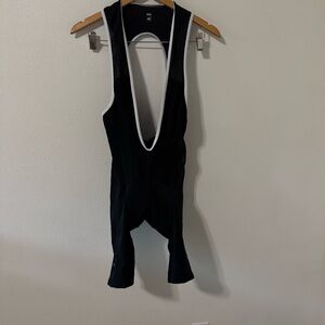 Rapha Classic Thermal Bib Shorts Black White Trim Cycling Padded Sleeveless-L